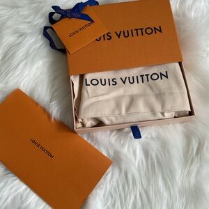 Louis Vuitton Brown Monogram Pouch with Orange Box
